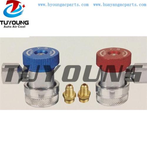 R134a auto air conditioning adjustable quick coupler with connection 1/4SAE and M14* 1.5
