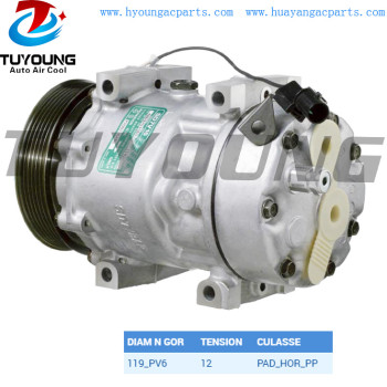 SD7V16 automotive air conditioning compressor 30805511 For Renault Megane Classic 1.9 dT 1996 - 1998