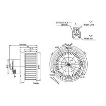 Komatsu PC200-8 PC-8 Excavator  PN# ND116340-3860 CW LHD auto air conditioning blower fan motor Clockwise