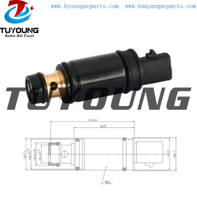 2 pins fit FIAT DS 5SL12C vehicle AC Compressor  electrical Control Valve