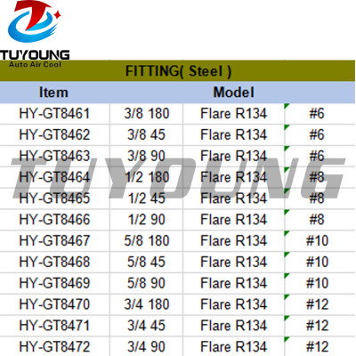 auto a/c fitting Aluminium #6 #8 #10 #12