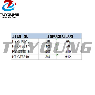 Car air conditioning fitting Aluminium #6 #8 #10 #12