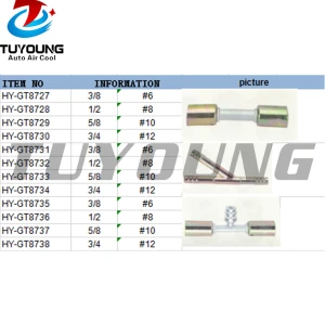 Car air conditioning fitting Aluminium #6 #8 #10 #12