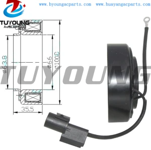 HS18 Auto ac compressor clutch coil for Kia Sorento Hyundai 100.8*66*63.8*35.5mm F500-QBVGB-04