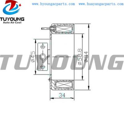 SC-90V Auto ac compressor clutch coil for Ford Mondeo Focus  84 x 58,8 x 45 x 34 mm 1123560