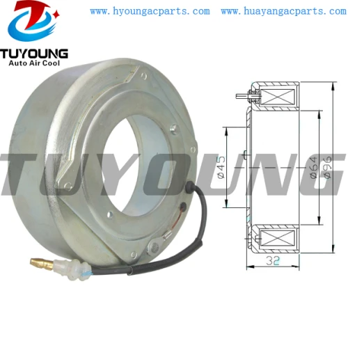 CSV717 12V Auto ac compressor clutch coil BMW 316i E53 E46 E70 96*64*45*32 mm 5C90045010 64526917864