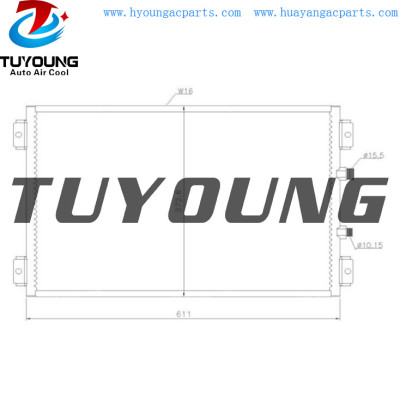 Auto a/c Condenser for Caterpillar Komatsu 20Y9796131 356*565*16mm