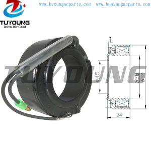 TRS09 4987 Auto ac compressor clutch coil for Ford Fiesta MAZDA 323 BC1M61450A 81 x 58 x 45 x 34 mm