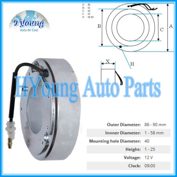 SEIKO-SEIKI Auto ac compressor clutch coil for BMW SUZUKI size 86*55*40*23MM