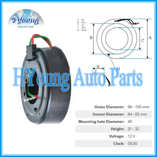HS-110R Auto ac compressor clutch coil for Honda CRV size 96*64.3*45*32.5MM