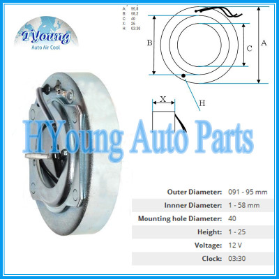 For Mazda 12 V Auto A/C Compressor Clutch Coil, size: 95,8(OD)*58,2(ID)*40(MHD)*25(H) MM