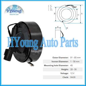 MSC a/c compressor clutch coil for MITSUBISHI size 83(OD)*57,6(ID)*45(MHD)*29,6(H) MM