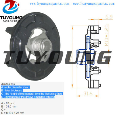 5SL 5SE  auto ac compressor clutch hub for Toyota Avensis Corolla RAV OPEL Combo Corsa 93190812