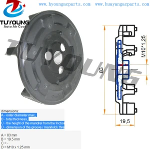 6SEU 7SEU 5SL 5SE auto AC Compressor clutch hub for BMW 335d 520i 535d Audi A4 A6 A8 A0022304811
