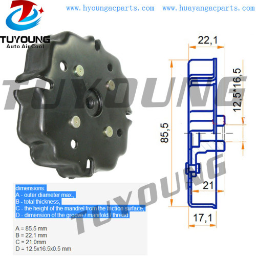 6SEU 7SEU ac compressor clutch hub VW Touareg AUDI A4 A6 Benz C180 CLK320 E320 7H0820805H 3D0820805G