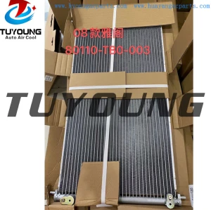Auto ac condenser for 2008 Honda Accord 80110TB0003 80110-TB0-003 80110-TBO-013  80110-TBO-003