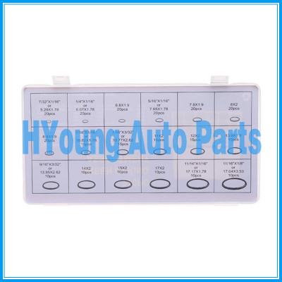 270 Pcs 18 Sizes Kit Air Conditioning Car Auto Vehicle O Rings Repair