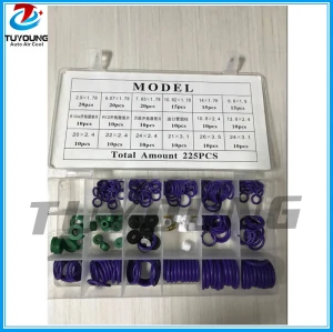 225 Pcs Kit Air Conditioning Car Auto Vehicle O Rings Repair
