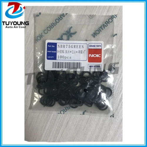 100 Pcs Kit Air Conditioning Car Auto Vehicle O-Ring Repair Size 10.8*2.4*4" R134A