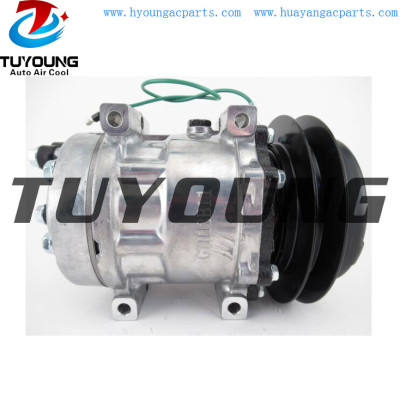 LC91V00001F1 SD7H13 7351 7359 auto a/c compressor NEW HOLLAND KOMATSU LINK-BELT KOBELCO CATERPILLAR TDKR151340S