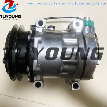 Caterpillar Kobelco excavator auto air conditioning compressor SD7H13 8955 125mm 24v 1pk yt91v00001f1