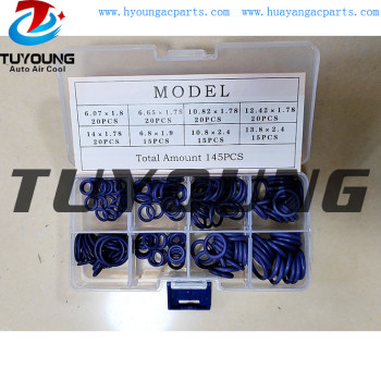 145 Pcs Kit Air Conditioning Car Auto Vehicle O Rings Repair