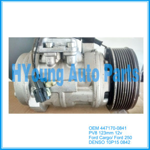 DENSO 10P15  car ac compressors for  Ford Cargo 0842 447170-0841 4471700841 5C45 19D629AB