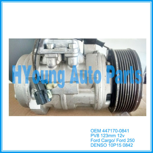 DENSO 10P15  car ac compressors for  Ford Cargo 0842 447170-0841 4471700841 5C45 19D629AB