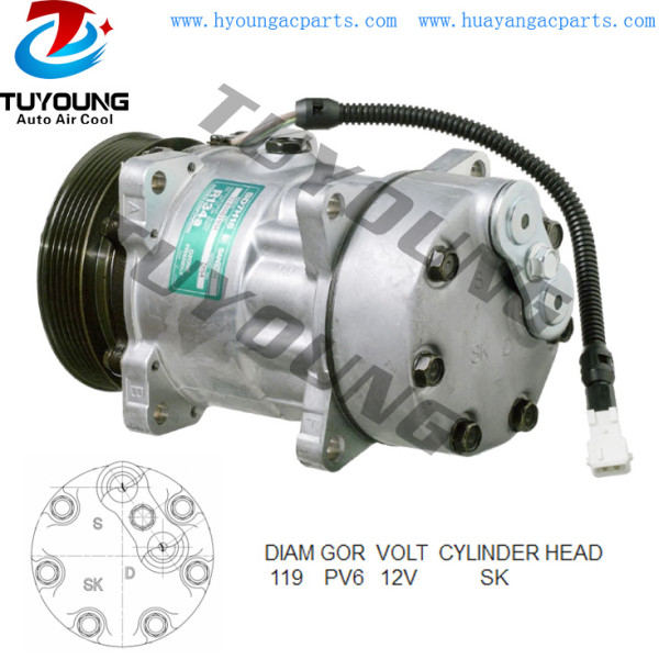 Sanden SD7H15 Auto aircon ac compressor  Citroen Xantia Fiat Ducato Peugeot 405 6453P9 9614674380