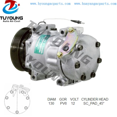 factory direct sale brand new SANDEN SD7H15 car a/c compressor Renault 7700859676