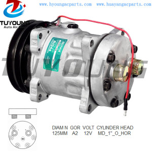 SD7H15 Auto aircon ac compressor  LANDINI 75 F 125MM 2PK 12V