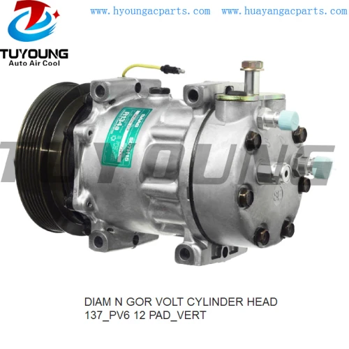 SD7H15 Auto aircon ac compressor SAAB 9000 1993 4319240 4319240 4758181 4868659 9629593 68569 78575 TSP0155290 TSP0155291 DCP25002