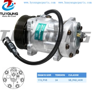 SD7H15 auto ac compressors DAF 1387322 1655301 1402081 1402081R 1405137 1405137R