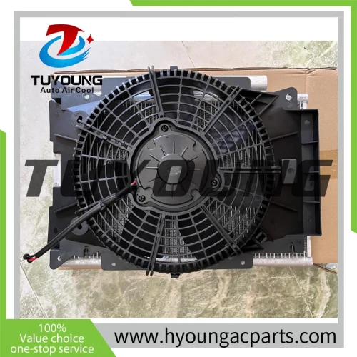 PN# 88460E0210 88460-E0210 vehicle ac condenser with fan fit HINO 700 truck 88460 E0210