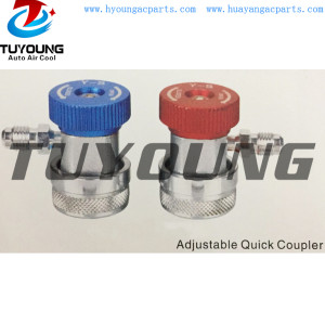 China manufacture auto AC adjustable quick coupler with connection 1/4 SAE