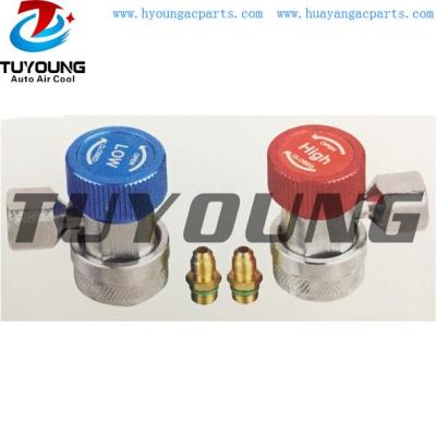 wholesale suppy auto ac adjustable quick coupler with connection 1/4 SAE / M14*1.5