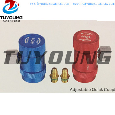factory directly sale R1234YF auto ac adjustable quick coupler with connection M12* 1.5