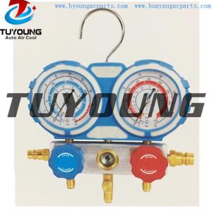best selling hight quality Auto ac shock proof manifold gauge set with recycling aluminum valve