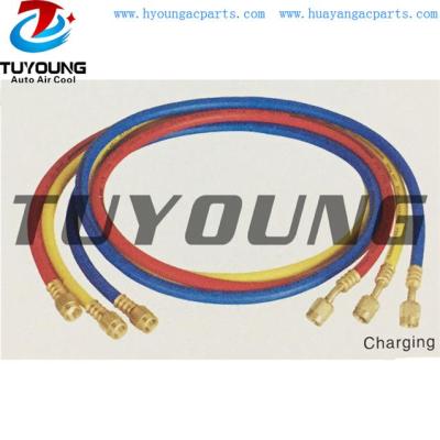 China manufacture high quality auto air conditioning charging hose, Length: 36'' 48'' 60'' 72'' 96''