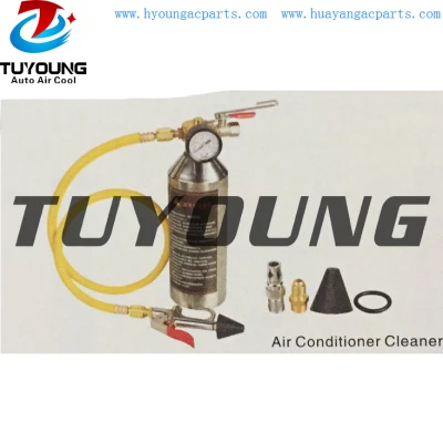 wholesale suppy auto ac cleaner 1/4 SAE & 1/4 NPT Stainless steel bottle