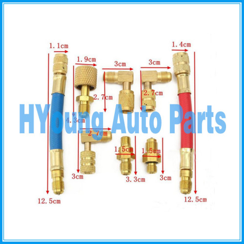 good quality Car A/C Air Conditioning Refrigeration R134A R12 Connector Adapter Hose