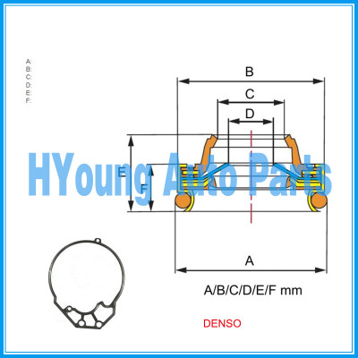 China supplier oil shaft seal gasket, wholesale high quality Denso auto air compressor shaft seal gasket