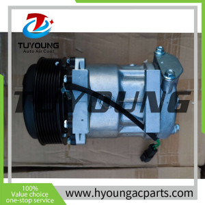 SD7H15 Sanden 7H15 6096 6450 a/c compressor for Caterpillar 313D 316E 316EL 318EL 3729493 372-9493
