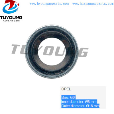 Best selling Auto ac compressor oil shaft seal gasket for OPEL size 8mm(ID) * 16 mm(OD)