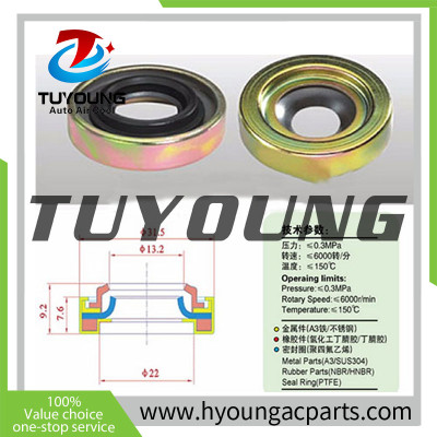good wear resistance Auto ac compressor oil seal/shaft sea size 22*7.6  fit Acura,Aston Martin,Audi,Bentley,BMW
