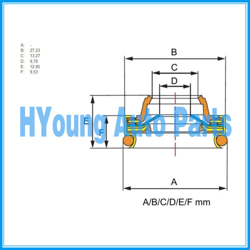 TuYoung best selling DENSO Auto A/C compressor shaft seal , China supplier oil shaft seal, wholesale compressor brand new shaft seal