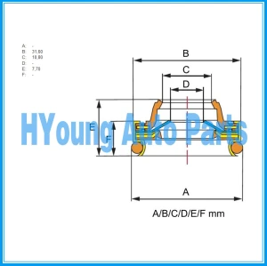 Made in China High quality DELPHI Auto A/C compressor shaft seal , China supplier oil shaft seal, wholesale compressor brand new shaft seal