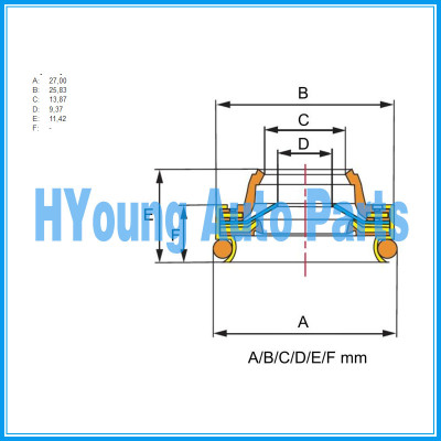 TuYoung sturdy and durable SANDEN Auto A/C compressor shaft seal , China supplier oil shaft seal, wholesale compressor brand new shaft seal