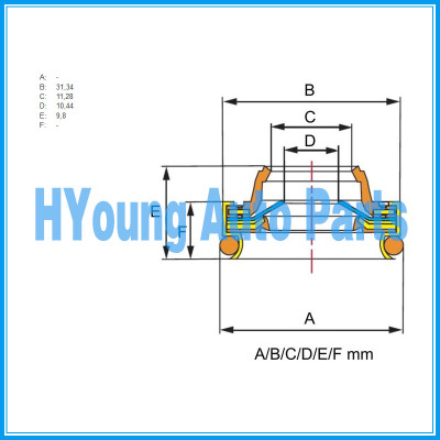 Anti-slip and anti-lock stone DELPHI car air A/C compressor shaft seal , China supplier oil shaft seal, wholesale compressor brand new shaft seal