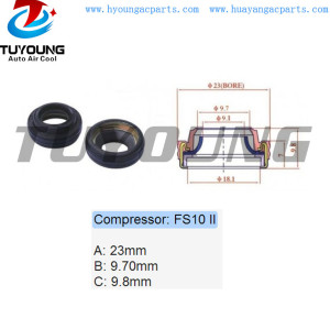 best quality greater wear resistance FS10 II auto  a/c shaft seal, shaft oil seal
